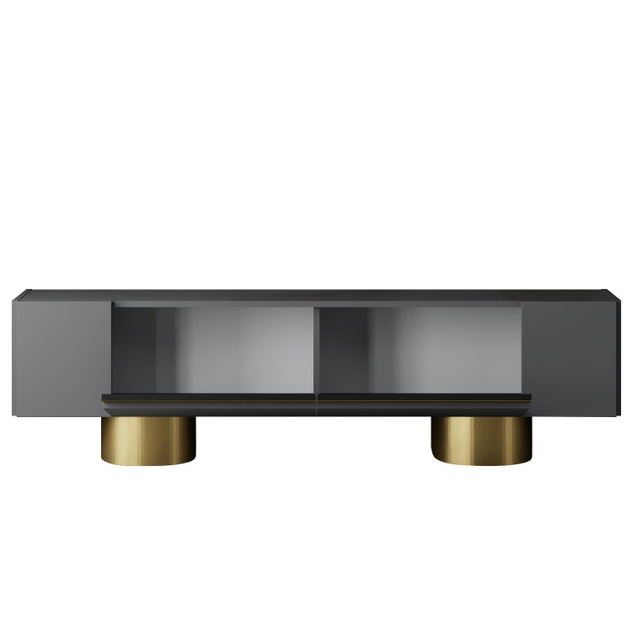 Hanah Home Bohem Soporte para Televisión Antracita y Dorado Hanah Home Bohem Soporte para Televisión Antracita y Dorado
